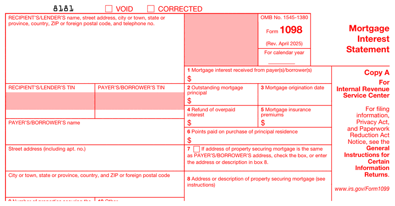 Form 1098 preview