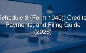 Schedule 3 (Form 1040): Credits, Payments, and Filing Guide (2026)