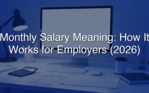 Monthly Salary Meaning: How It Works for Employers (2026)