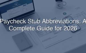 Paycheck Stub Abbreviations: A Complete Guide for 2026