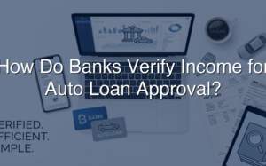 How Do Banks Verify Income for Auto Loan Approval?